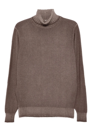Filippo De Laurentiis roll-neck ribbed knitwear - Brown