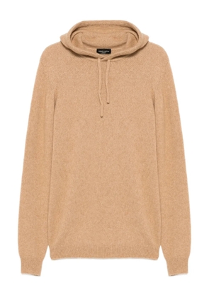 Roberto Collina knitted hoodie - Brown