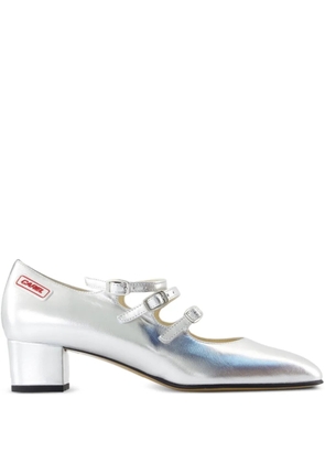 Carel Paris 40mm Kina F1 leather pumps - Silver