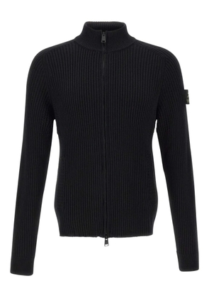 Premiata ribbed-knit zip-up cardigan - Black