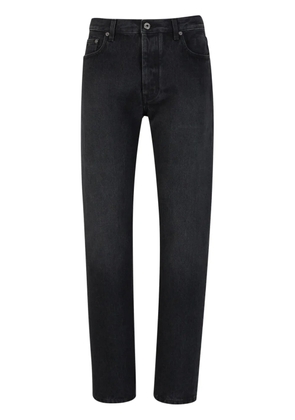 Off-White tapered-leg faded-effect jeans - Black