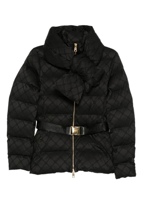 Elisabetta Franchi quilted belted jacket - Black
