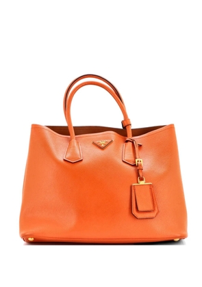 Prada Pre-Owned Cuir Double Saffiano Leather Medium tote bag - Orange