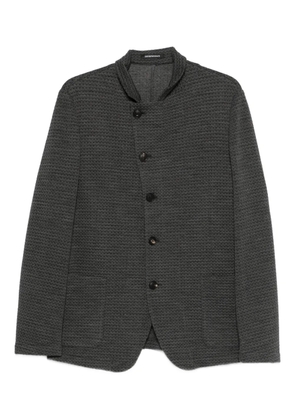 Emporio Armani textured button-up jacket - Grey