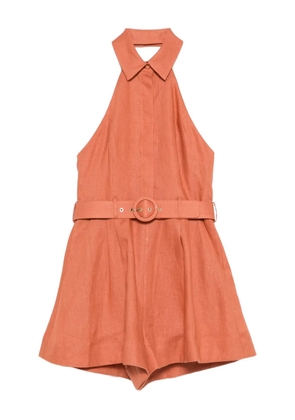 ZIMMERMANN halter belted playsuit - Orange