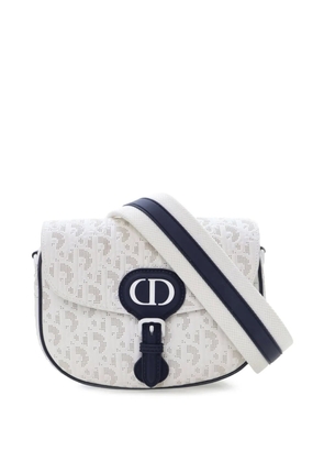 Christian Dior Pre-Owned 2021 Medium Perforated Calfskin Oblique Bobby Flap crossbody bag - White