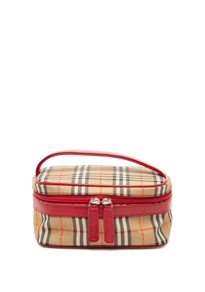 Burberry Pre-Owned 20th Century Haymarket Check Canvas vanity bag - Brown