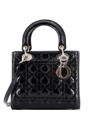 Christian Dior Pre-Owned Lady Dior Bag Cannage Quilt Patent Medium satchel - Black