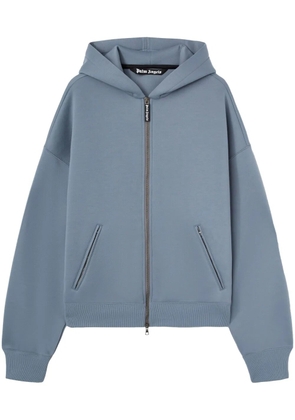 Palm Angels curved-logo hoodie - Grey