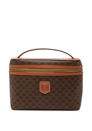 Celine Pre-Owned 1996 Macadam Coated Canvas vanity bag - Brown