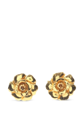 CHANEL Pre-Owned 1986-1988 camellia-flower earrings - Gold