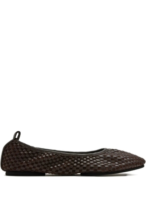 St. Agni lattice-weave ballet flats - Brown
