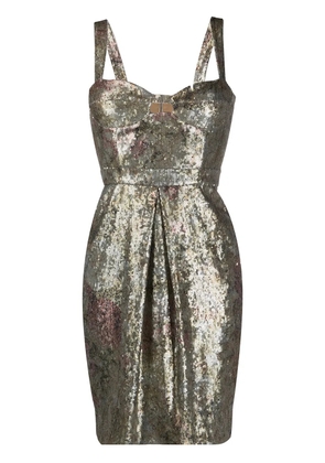 Burberry Pre-Owned sequinned mini dress - Gold