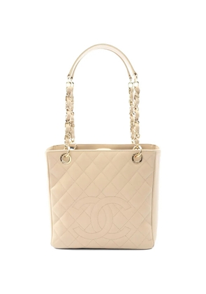 CHANEL Pre-Owned 2013 quilted chain tote bag - Neutrals