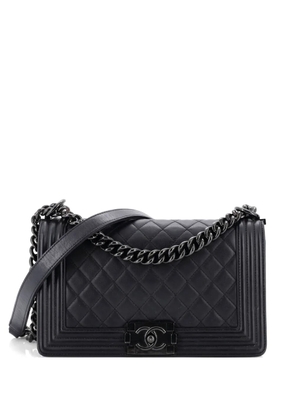 CHANEL Pre-Owned So Black Boy Flap Bag Quilted Lambskin Old Medium shoulder bag