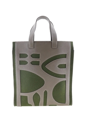 Hermès Pre-Owned 2015-2025 Epsom and Felt Petit H Skeleton Vertical GM tote bag - Brown