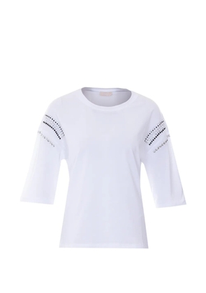 LIU JO stud-details T-shirt - White