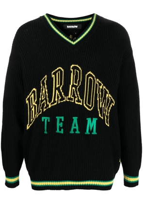 BARROW intarsia-logo knitted jumper - Black