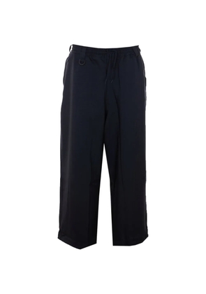 Y-3 elasticated wide track trousers - Black