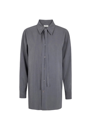 LEMAIRE tie-front shirt - Grey