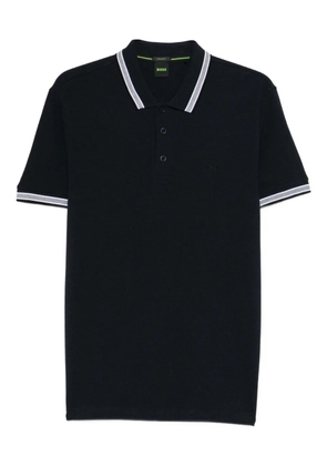 BOSS trimmed polo shirt - Blue