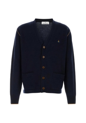Vivienne Westwood Alex buttoned logo-patch cardigan - Blue