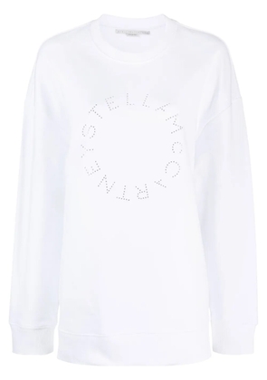 Stella McCartney rhinestone-embellished logo sweatshirt - White