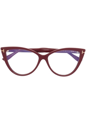 TOM FORD Eyewear cat-eye frame glasses - Red