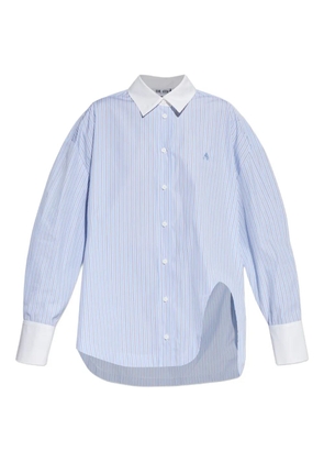 The Attico striped embroidered shirt - Blue