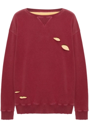 Maison Margiela distressed layered cotton sweatshirt