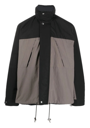 sacai funnel-neck reversible jacket - Neutrals