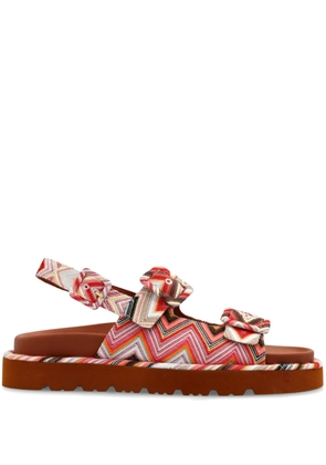 Missoni patterned sandals - Red