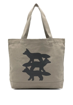 Maison Kitsuné Stunt Fox tote bag - Brown