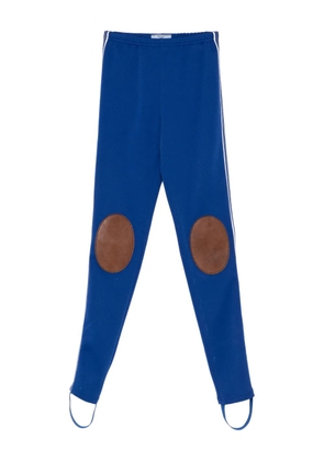 Prada knee-patch stripe trousers - Blue