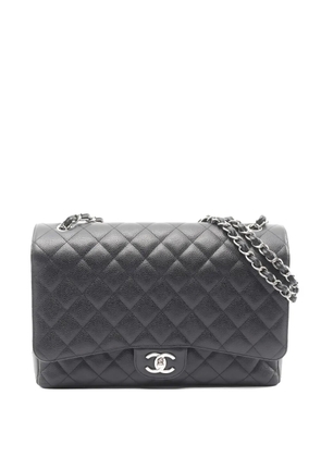 CHANEL Pre-Owned 2012-2013 34 Double Flap chain-strap shoulder bag - Black