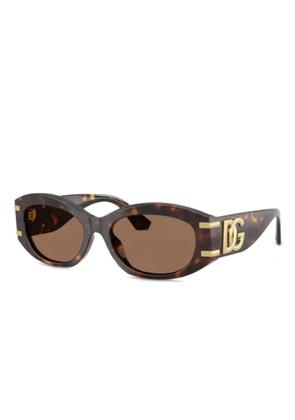 Dolce & Gabbana Eyewear DG-logo tortoiseshell sunglasses - Brown