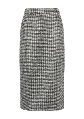 Ermanno Scervino houndstooth-pattern midi skirt - White