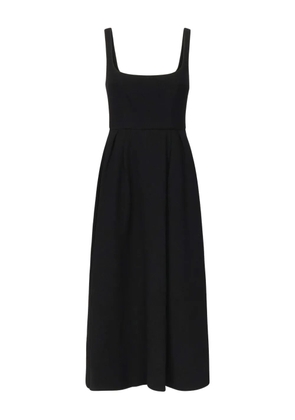 Alessandra Rich square-neck pleated dress - Black