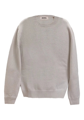 ALPHA STUDIO round-neck ribbed sweater - Grey