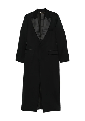 Victoria Beckham shawl-lapel slit coat - Black