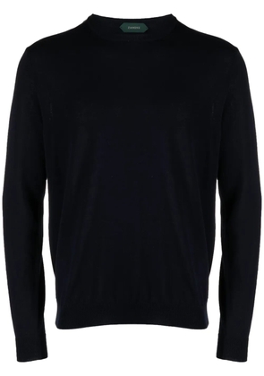 Zanone crew-neck knitted jumper - Blue