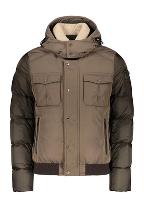 Moorer hooded-neck padded jacket - Brown