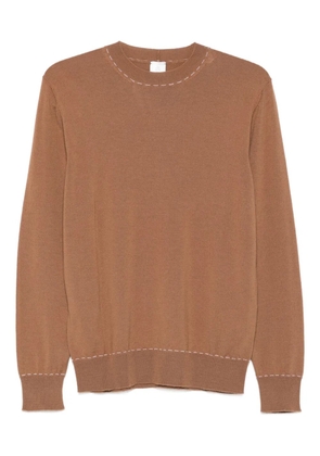 Eleventy round-neck wool sweater - Brown