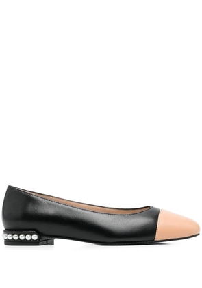 Stuart Weitzman 10mm faux-pearl leather pumps - Black