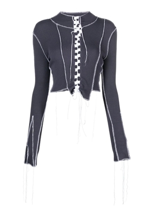 JULFER Nicole cut-out crop top - Grey