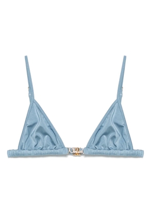 Chloé logo-lettering bikini top - Blue