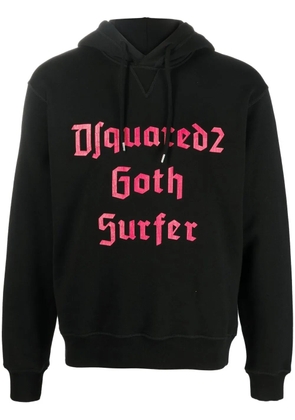 DSQUARED2 slogan-print hoodie - Black