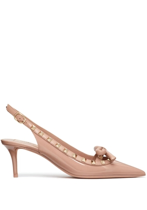 Valentino Garavani 60mm Rockstud Bow slingback pumps - Pink