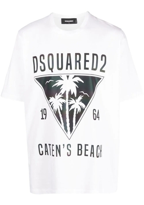 DSQUARED2 logo-print short-sleeved T-shirt - White