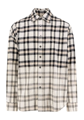 Ih Nom Uh Nit degradé-check shirt - White